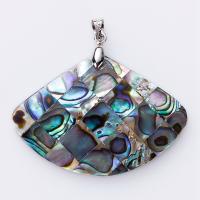 Natural Abalone Shell Pendants with Zinc Alloy mixed colors 5-60mm Sold By PC