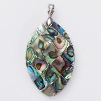 Natural Abalone Shell Pendants with Zinc Alloy mixed colors 10-55mm Sold By PC