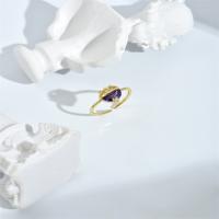 Kubisk Circonia Micro bane messing Ring, Justerbar & Micro Pave cubic zirconia & for kvinde, blandede farver, 17mm, Solgt af PC