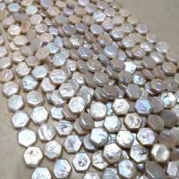 Barock odlad sötvattenspärla pärlor, Freshwater Pearl, DIY, vit, 12x14mm, Såld Per Ca 38 cm Strand