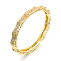 Brass Bangle micro pave cubic zirconia & for man Sold By PC
