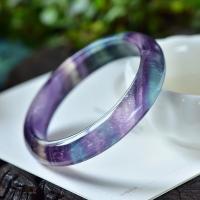 Natural Fluorite Bangle, radiation protection & for woman, mixed colors, 55-59mm, Sold By PC
