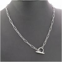 Nerezová ocel šperky náhrdelník, 304 Stainless Steel, unisex, stříbro, Prodáno By PC
