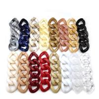 Acrylic Linking Ring, imitation shell & DIY & frosted, more colors for choice, 33x40mm, Approx 145PCs/Bag, Sold By Bag