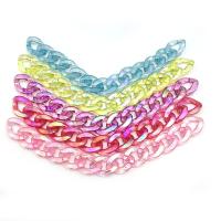 Acrylic Linking Ring, AB color plated, DIY, more colors for choice, 17x23mm, Sold By PC