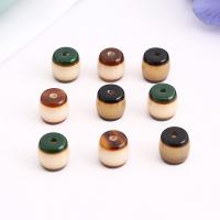 Resin Jewelry Beads, barrel, DIY & enamel, more colors for choice, 11x11.50mm, Sold By PC