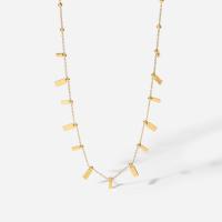 Stainless Steel Jewelry Necklace, 304 Stainless Steel, with 1.97inch extender chain, 18K gold plated, fashion jewelry & for woman, golden, 36.50x11.10mm, Length:Approx 15.75 Inch, Sold By PC