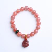 Agate salée Bracelet de perles de prière, avec Yunnan agate rouge & Pierre de jaspe, bijoux de mode & pour femme, 10mm, Vendu par Environ 5.51-6.3 pouce brin