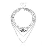 Multi Layer Necklace Zinc Alloy with Resin Evil Eye plated multilayer & for woman nickel lead & cadmium free 30mm Length Approx 16.1 Inch Approx 13.7 Inch Approx 12.6 Inch Sold By PC