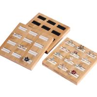 Wood Ring Display with PU Leather & Velveteen Square for woman Sold By PC