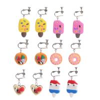 Polymer Clay Earring, with Tibetan Style, different styles for choice & for woman, more colors for choice, 15x52mm, Sold By Pair