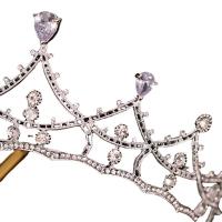 Tiaras, aleación de zinc, para mujer & con diamantes de imitación, color mixto, 12-18cm, Vendido por UD