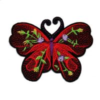Швейные - на патч, ткань, бабочка, Много цветов для выбора, 85x67mm, продается PC