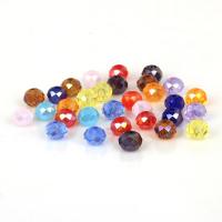 Perles de cristal rondelle, abaque, DIY & facettes, plus de couleurs à choisir, 6mm, Environ 90PC/sac, Vendu par sac