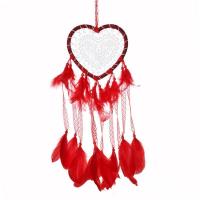 Fashion Dream Catcher, Feather, with Lace & Wood & Iron, Heart, handmade, hollow, more colors for choice, 150x550mm, Sold By PC