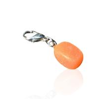Bag Purse Charms Keyrings Keychains Gemstone with Zinc Alloy irregular silver color plated 8-12mm Sold By PC
