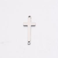 Stainless Steel Connector 304 Stainless Steel Cross machine polished fashion jewelry & DIY & Unisex original color Sold By PC