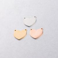 Stainless Steel Connector 304 Stainless Steel Heart Vacuum Ion Plating fashion jewelry & polished & DIY & Unisex Sold By PC