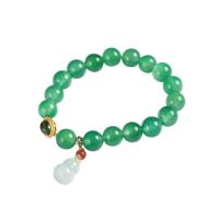 Agate Jewelry Bracelet, Yellow Agate, with 14K Gold Coated Copper & Yunnan Red Agate & Jadeite & Green Agate, fashion jewelry & Unisex, more colors for choice, 10mm, Sold Per Approx 5.51-6.3 Inch Strand