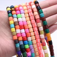 Polymer Clay Gyöngyök, DIY, kevert színek, 6x6mm, Kb 60PC-k/Strand, Naponta eladott Kb 15 inch Strand
