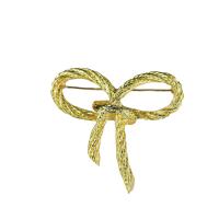 Zinc Alloy Brooches Bowknot gold color plated for woman & hollow nickel lead & cadmium free Sold By PC
