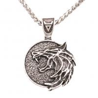 Tibetan Style Sweater Chain Necklace, antique silver color plated, for man, 38mm, Length:Approx 23.62 Inch, Sold By PC