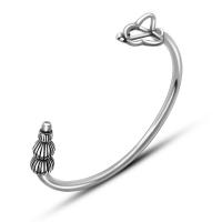 Titanium Steel Cuff Bangle, polished, Adjustable & for woman, original color, 67.80mm, Sold By PC