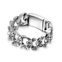 Titanium Steel Bracelet polished for man original color Length Approx 8.66 Inch Sold By PC