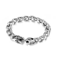 Titanium Steel Bracelet polished for man original color Length Approx 8.46 Inch Sold By PC