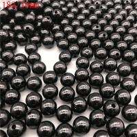 Plastic Beads, Round, injection moulding, DIY, black, 6-14mm, Sold By Bag