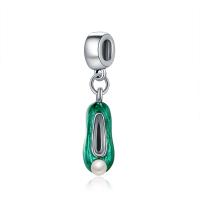 European Style Zinc Alloy Dangle Beads with Plastic Pearl Shoes enamel 5-35mm Sold By PC