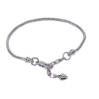 Stainless Steel Jewelry Bracelet 304 Stainless Steel with Brass plated Unisex & anti-fatigue silver color Sold By PC