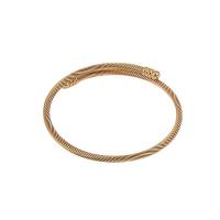 304 Stainless Steel Bangle, Unisex, golden, 55-65mm, Sold By PC