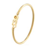 304 Stainless Steel Bangle Unisex golden Length Approx 20 cm Sold By PC