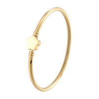 304 Stainless Steel Bangle, Unisex, golden, Length:Approx 20 cm, Sold By PC
