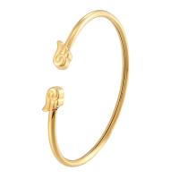 304 Stainless Steel Cuff Bangle Unisex golden Length Approx 20 cm Sold By PC