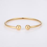 304 Stainless Steel Cuff Bangle Unisex golden Length 20 cm Sold By PC
