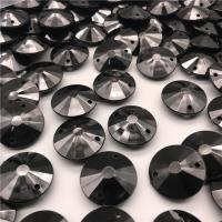 Acrylic Jewelry Beads Flat Round injection moulding DIY & faceted & double-hole 20mm Approx Sold By Bag