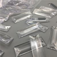 Acrylic Cabochons, Rectangle, injection moulding, DIY & faceted & 1/1 loop, clear, 21x62mm, Approx 99PCs/Bag, Sold By Bag
