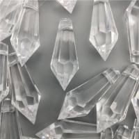 Acrylic Pendants, Conical, injection moulding, DIY & faceted, clear, 14x37mm, Approx 180PCs/Bag, Sold By Bag