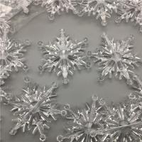Acrylic Pendants Snowflake injection moulding DIY clear 75mm Approx Sold By Bag