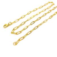 Titanium Steel Necklace, Vacuum Ion Plating, different size for choice & for woman, golden, Sold By PC