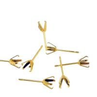 Edelstahl Ohrring Stecker, 316 L Edelstahl, DIY & verschiedene Größen vorhanden & für Frau, goldfarben, verkauft von PC