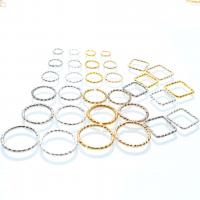Jern Sammenkædning Ring, forgyldt, du kan DIY & forskellige stilarter for valg, flere farver til valg, nikkel, bly & cadmium fri, Ca. 2000pc'er/Bag, Solgt af Bag
