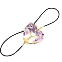 Gemstone Bookmark, with brass wire & Wax Cord, Tree, gold color plated, elastic & different materials for choice, more colors for choice, 50mm, Length:12.2 Inch, Sold By PC