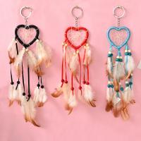 Fashion Dream Catcher, Feather, with Wood & Iron, Heart, silver color plated, more colors for choice, Length:11.81 Inch, Sold By PC