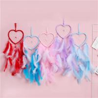 Fashion Dream Catcher Feather with Plastic Pearl & Iron Heart handmade for woman Length 17.72 Inch Sold By PC