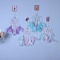 Fashion Dream Catcher Feather with Lace & Plastic Pearl & Iron Star handmade for woman Length 11.81 Inch Sold By PC