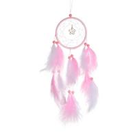 Fashion Dream Catcher, Feather, with Plastic & Plastic Pearl & Acrylic, handmade, for woman & with rhinestone, more colors for choice, Length:17.72 Inch, Sold By PC