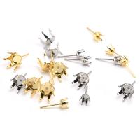 Stainless Steel Earring Stud Component 316L Stainless Steel Galvanic plating DIY Sold By PC